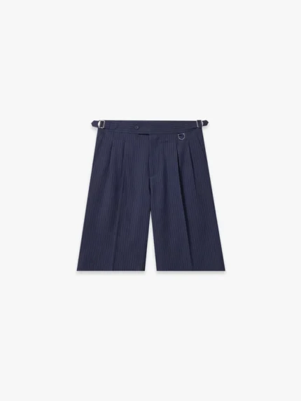 Reternity Tailored Baggy Shorts - Pinstripe Blue