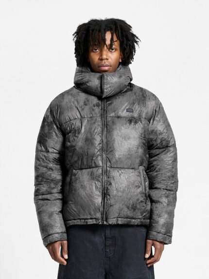 WRINKLED PUFFER JACKET - DÉLIRIA BLACK
