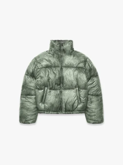 WRINKLED PUFFER JACKET - DÉLIRIA GREEN