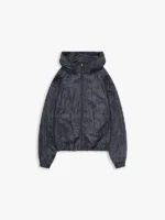 WRINKLED RAIN JACKET - BLACK